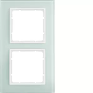 Berker Rahmen 2fach B.7 Glas polarweiß 10126909