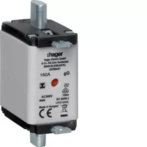 Hager NH-Sicherung NH00 gG 500V 160A Iso-Griff LNH0160MK