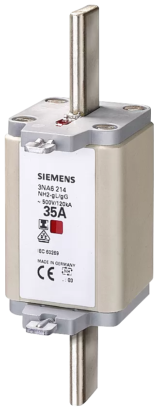 Siemens NH-Sicherungseinsatz, NH2, In: 50 A, gG, Un AC: 500 V, Un DC: 440 V 3NA6220