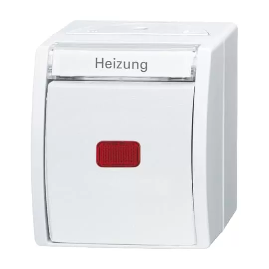 Busch-Jaeger 2601/6 SKWNH-54 | Wippkontrollschalter/Heizungsschalter Aus- und Wechselschaltung
