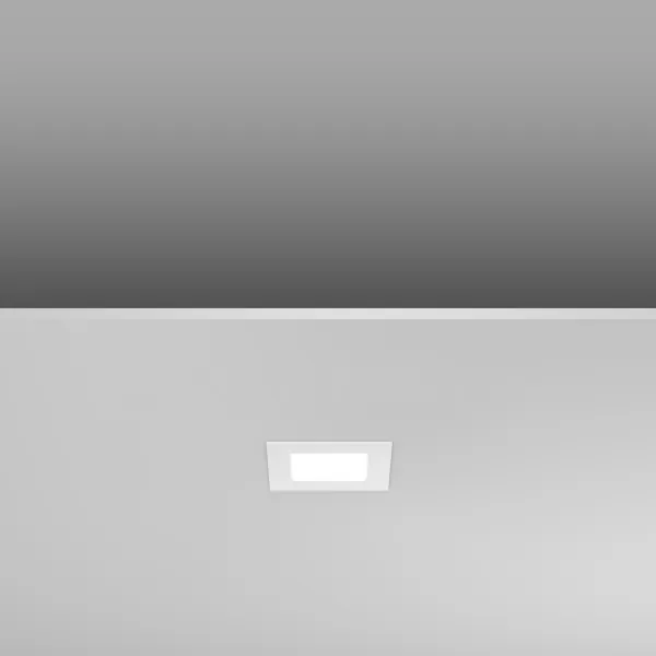 RZB Toledo Flat Square, 5 W, 380 lm, 840, weiß, on/off Einbau-Downlights, L 110 B 110 H 3, 107° 901485.002.1