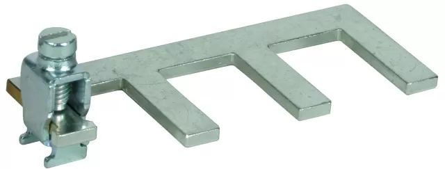 Dehn Erdungsbügel einphasig  3-polig  1,5 TE mit Anschlußklemme bis 25 mm² 900418