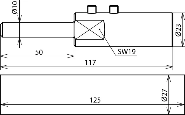 Dehn Anschlusselement mit Montagematerial für HVI-long-Leitung D 20mm schwarz 819199