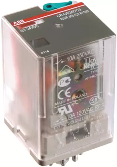 ABB CR-U230AC3L Steckbares Interface-Relais 3We, A1-A2=230VAC, 250V/10A, LED 1SVR405622R3100