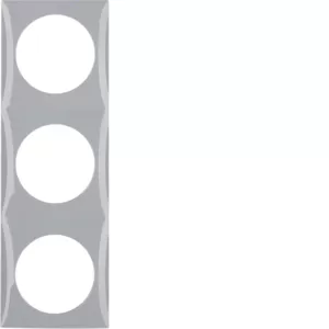 Berker Rahmen 3f Integro Flow grau glänzend 918192507