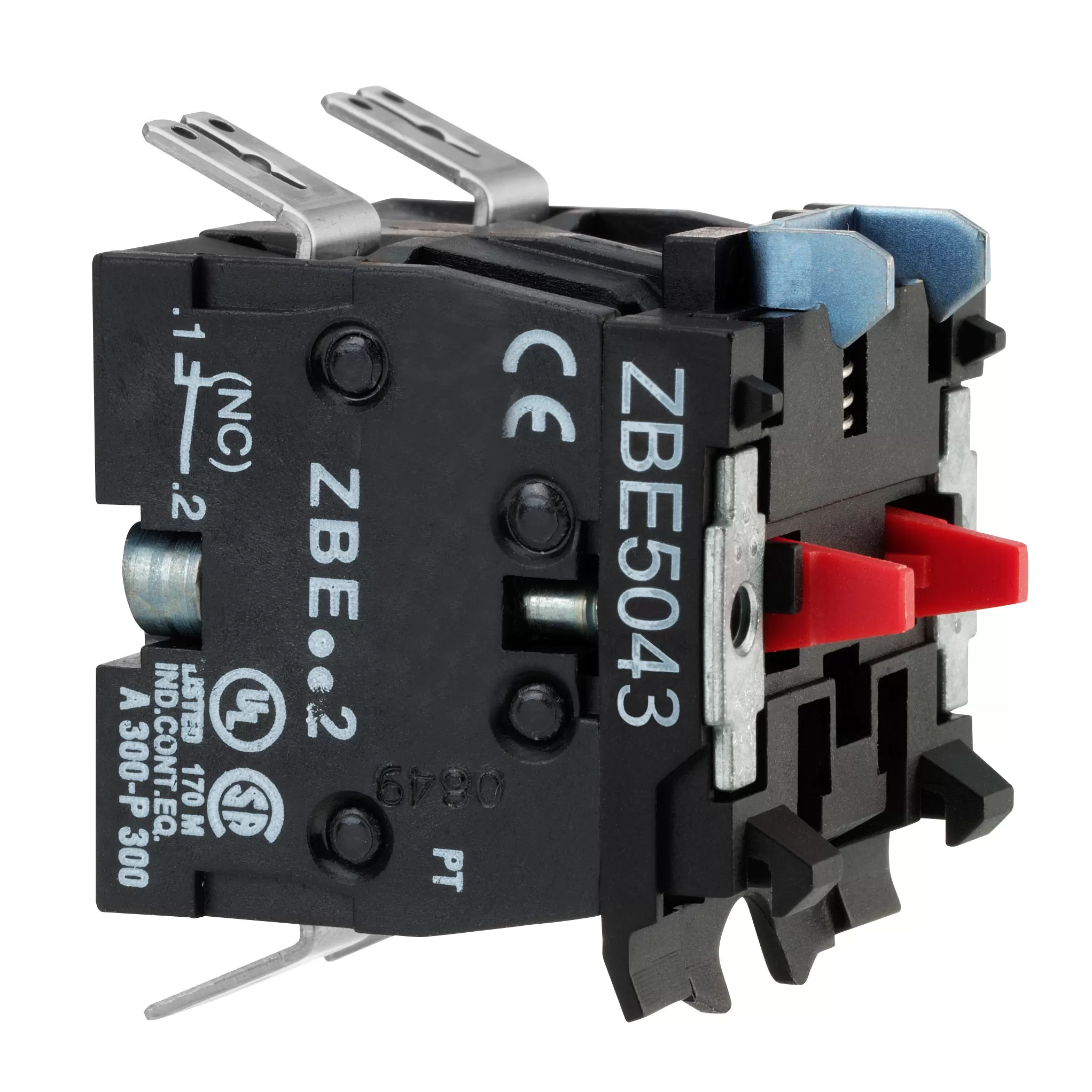 Schneider Electric Hilfsschalterblock 2Ö, doppelt f. Frontelem. Ø22, Flachsteckanschluss ZBE5043