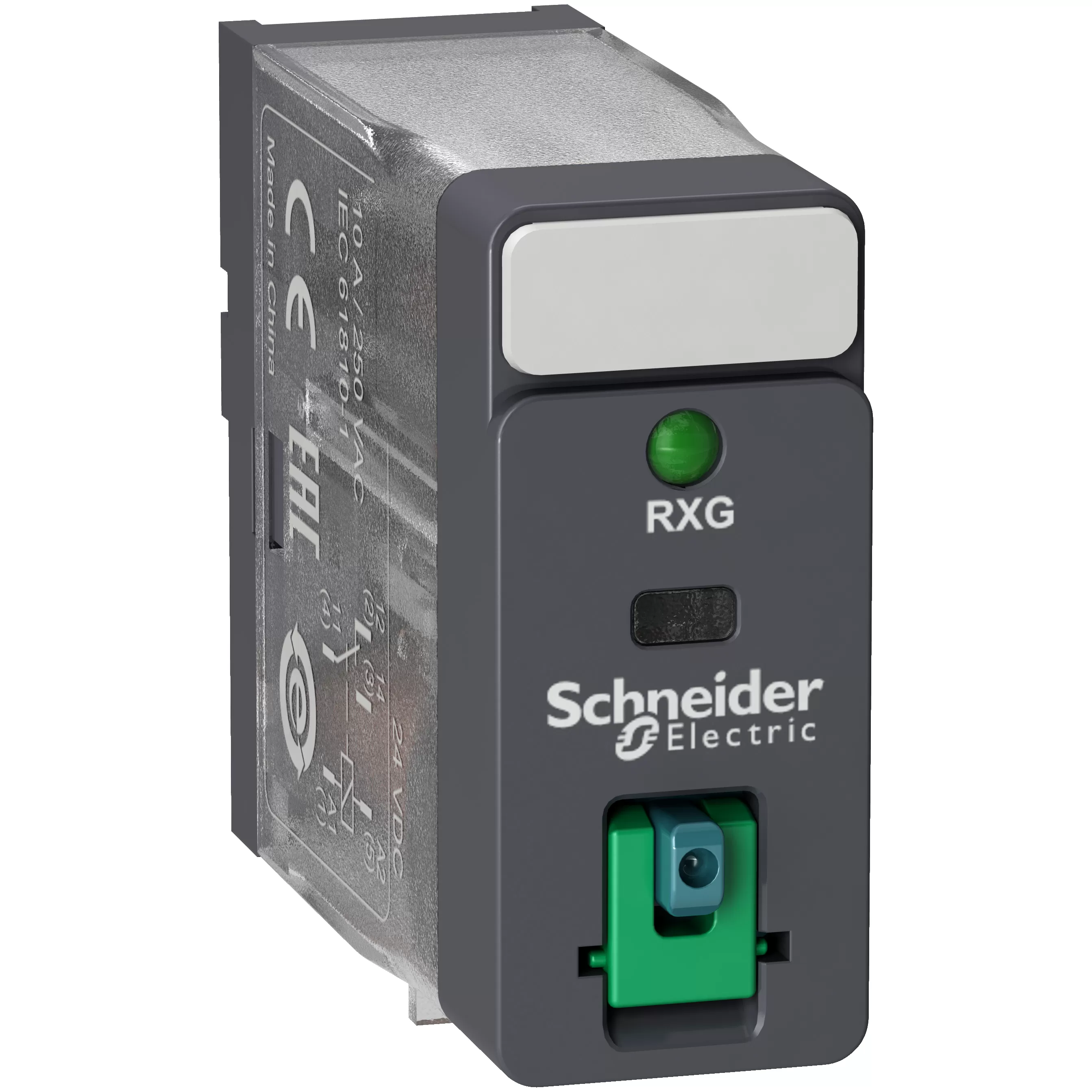 Schneider Electric Steckb. Interface-Relais RXG, 1 W, 10 A, 24 VDC, mit LED, mit Prüftaste RXG12BD