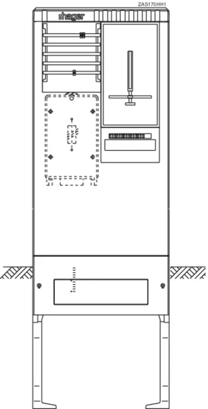 Hager ZAS,universZ,175,1ZP,3HZ,5P ZAS175HH1