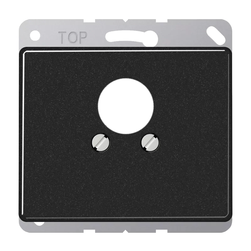 Jung Abdeckung für 2 Kleinsteckdosen bis 18,5 mm Ø, Aluminium lackiert, Serie SL, schwarz SL562SW
