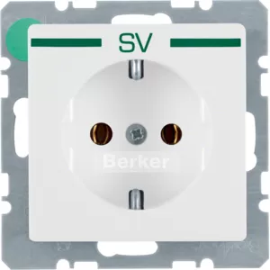Berker Steckdose SCHUKO m Druck grü Q.1/Q.3 pw 47436039