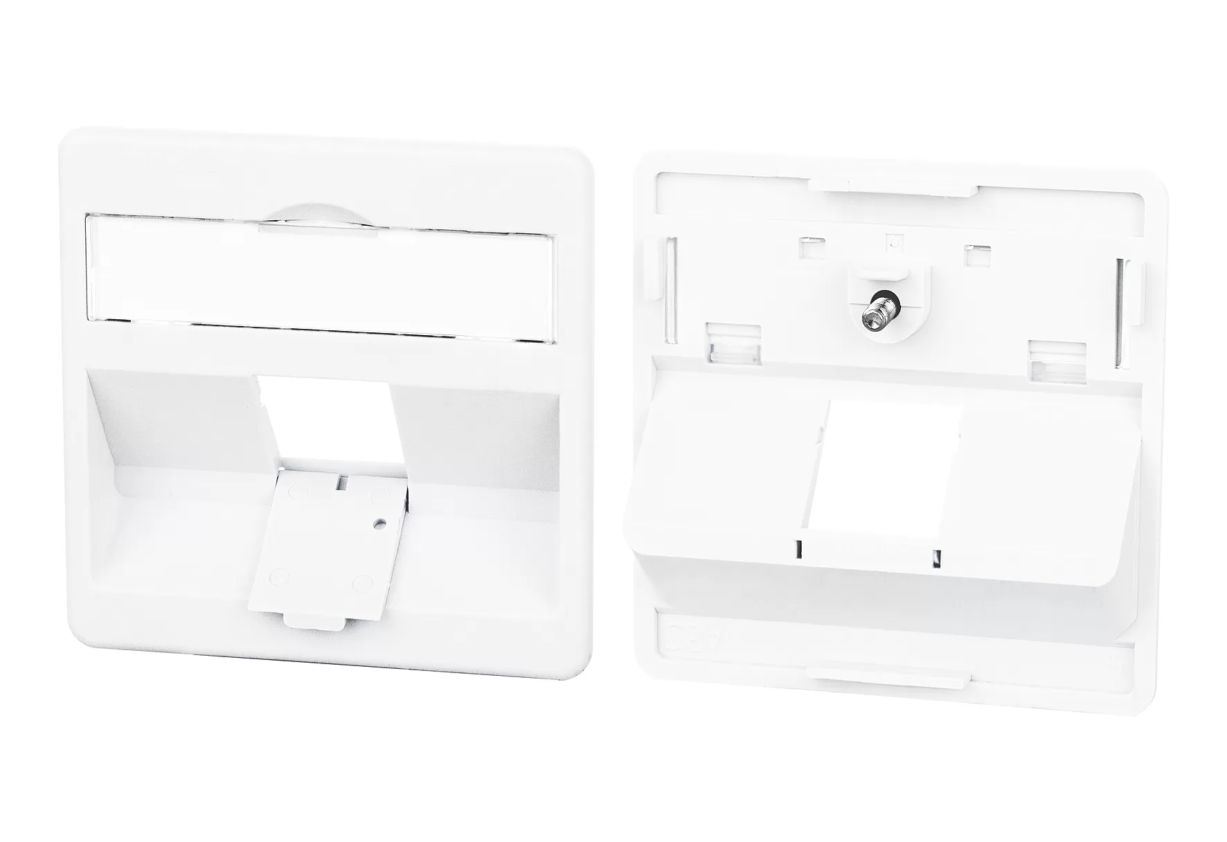 Metz Connect Zentralplatte 50 x 50 mm 1 Port, verkehrsweiß, Modul 860210-27-I