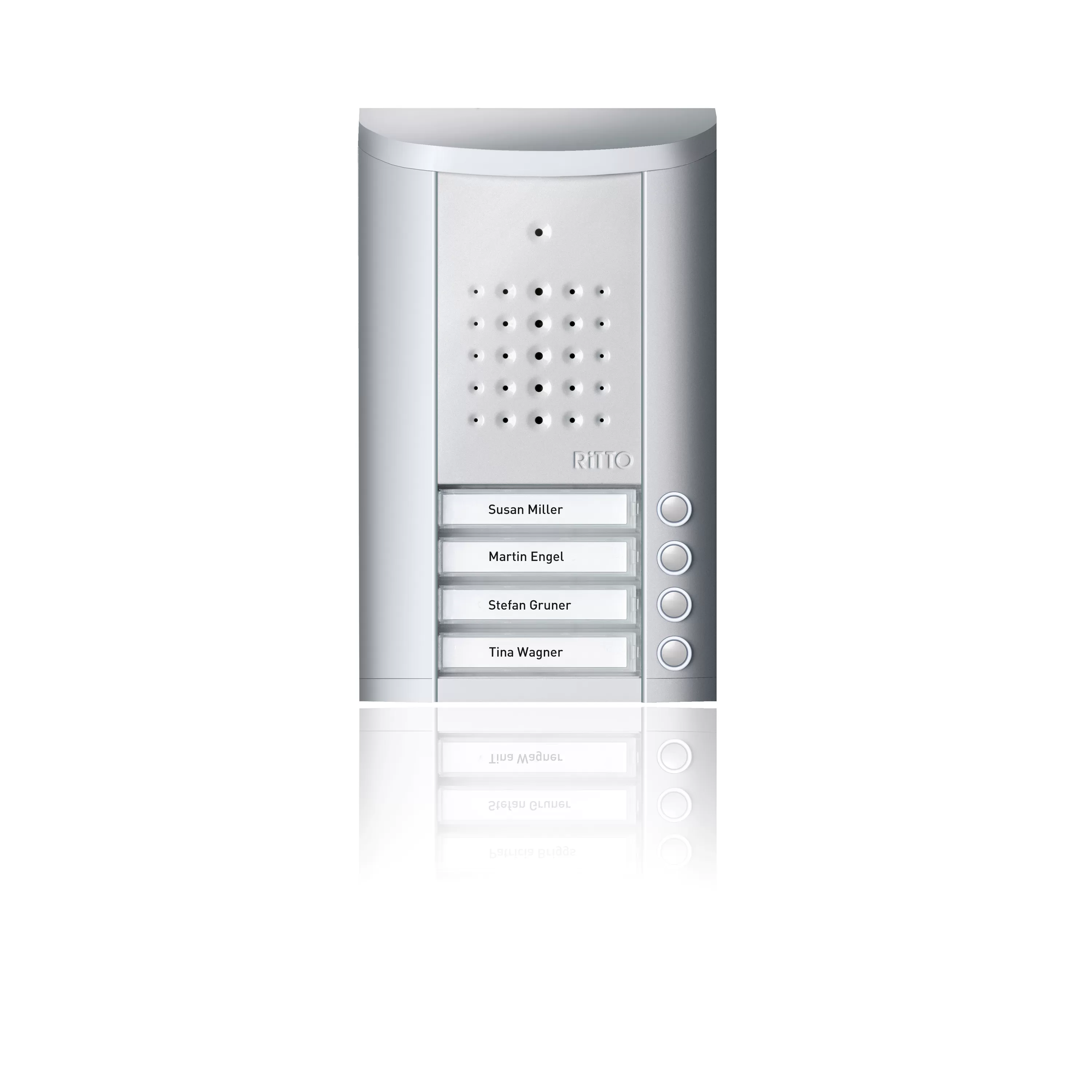 Ritto Entravox Türstation Audio, 4 WE, Audio, silber eloxiert 1840420