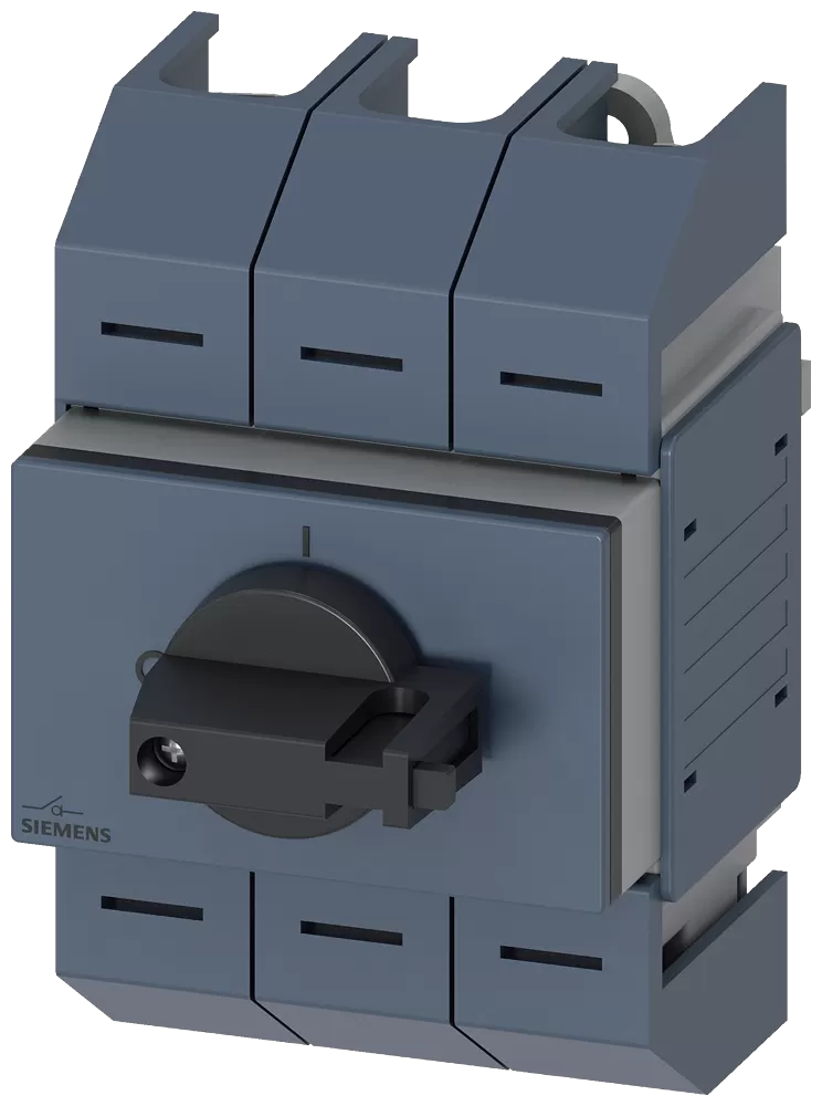 Siemens Lasttrennschalter 80A, Baugr. 02, 3-polig Frontantrieb mittig Komplettgerät 3KD04322LG203