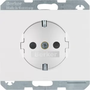 Berker Steckdose SCHUKO erh BS K.1 polarweiß 47357009
