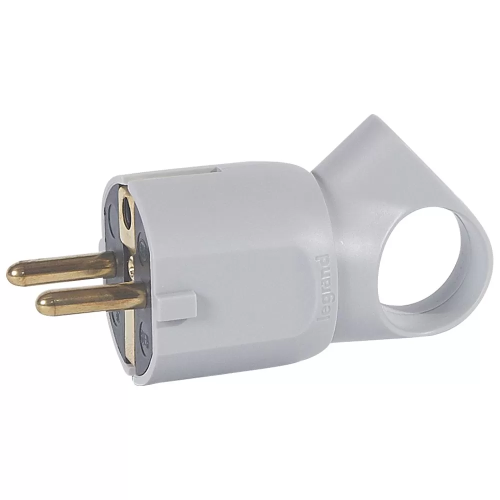 Legrand Stecker mit Abzug Farbe: Grau 050324