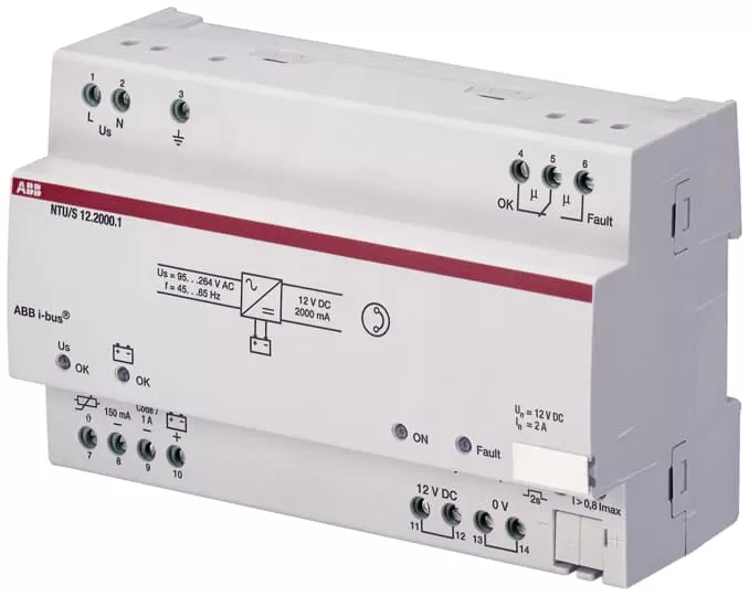 ABB NTU/S12.2000.1 Unterbrechungsfreies Netzteil, 12 V DC, 2 A, REG 2CDG110070R0011
