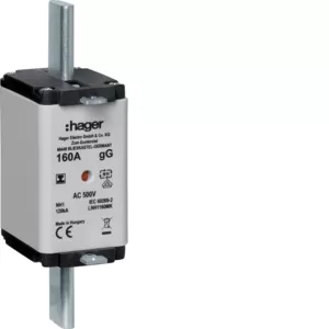 Hager NH-Sicherung NH1 gG 500V 160A Iso-Griff LNH1160MK