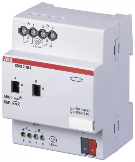 ABB SD/S2.16.1 Schalt-/Dimmaktor, 2fach, 16 A, REG 2CDG110079R0011