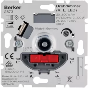 Berker Drehdimmer NV mit Softrastung Hauselek 2873