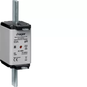 Hager NH-Sicherung NH2C gG 500V 63A Iso-Griff LNH2063MK
