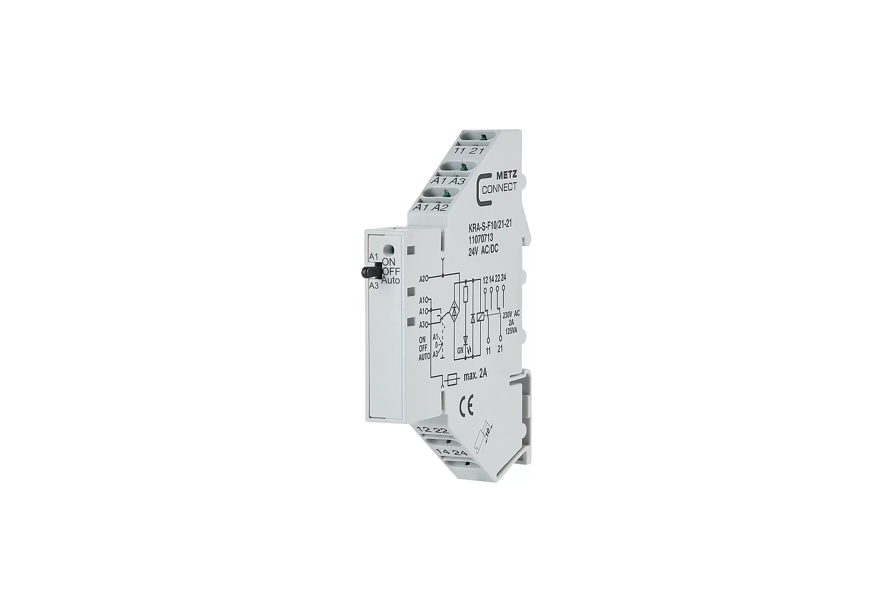 Metz Connect KRA-S-F10/21-21, 2 Wechsler, 24 V AC/DC 11070713