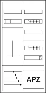 Eaton Zähler-Komplettschrank für 3-Punktbefestigung, Bestückungsvariante B 191009