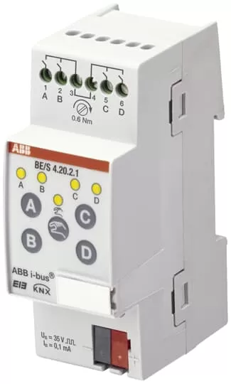 ABB BE/S4.20.2.1 Binäreingang, 4fach, Kontaktabfrage, REG 2CDG110090R0011