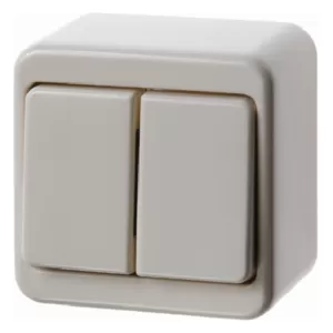 Berker Ser.schalter Aufputz weiß gl. 10AX/250V 300540