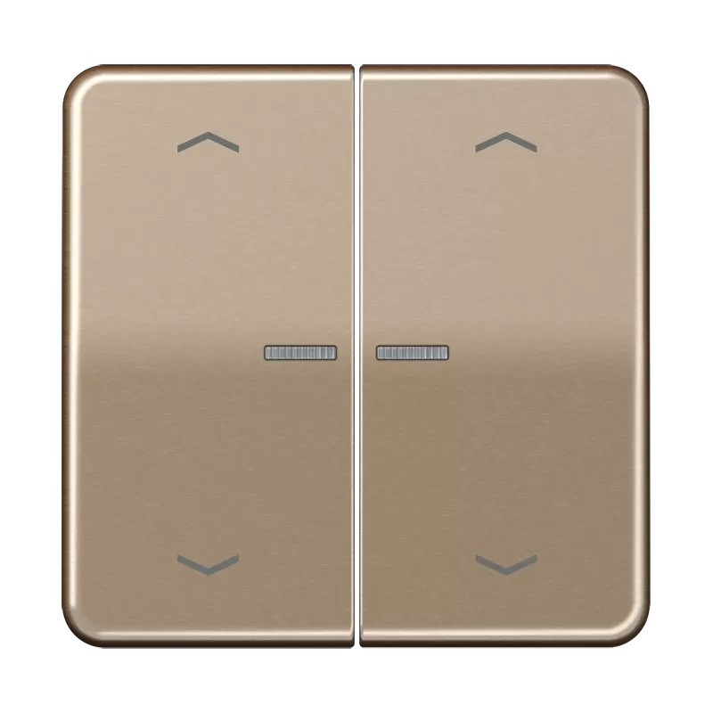 Jung Wippe mit Lichtleiter, mit Pfeilsymbolen für KNX Taster 2fach, Duroplast lackiert, Serie CD, gold-bronze CD102KO5PGB