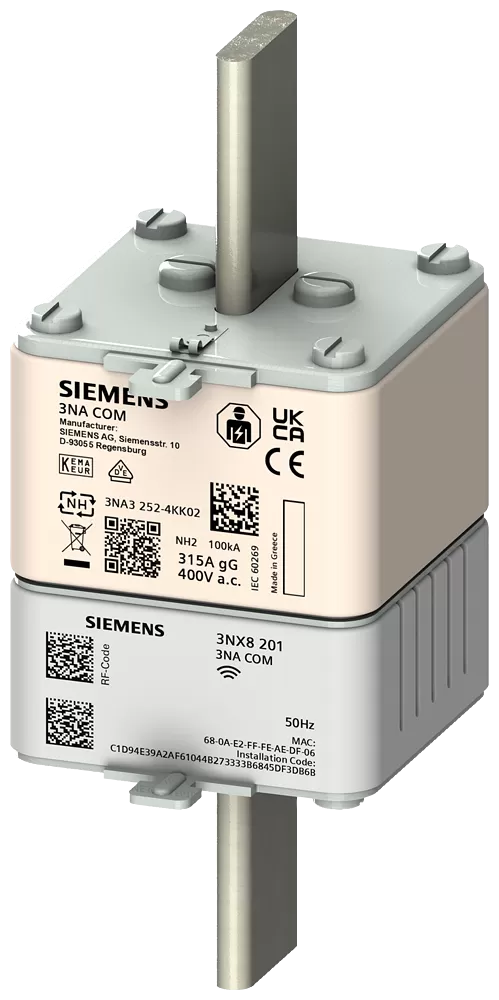 Siemens 3NE80211, 3NE8021-1, Sitor-Sicherungseinsatz Betriebsklasse aR,  Baugröße 00, AC690V, 85A, 35mm²