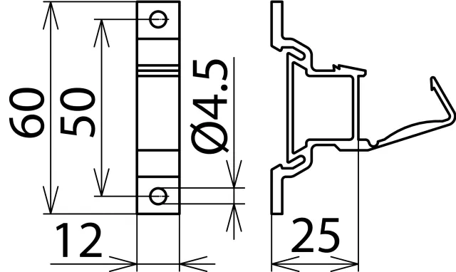Dehn Schienenhalter Kunststoff für Sammelschiene 18x3mm 919014