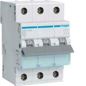 Hager LS-Schalter 3 polig 6kA B-50A 3M MBN350