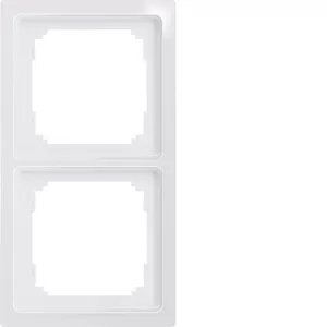Eltako 2-fach-Universalrahmen E-Design55 innen 55x55mm reinweiß glänzend 30055827