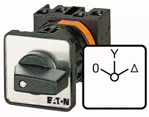 Eaton Stern-Dreieck-Schalter, T3, 32 A, Zentraleinbau, 4 Baueinheit(en), Kontakte: 8, 60 °, rastend, mit 0-Stellung, 0-Y-D, Abwicklungs Nr. 8410 000721
