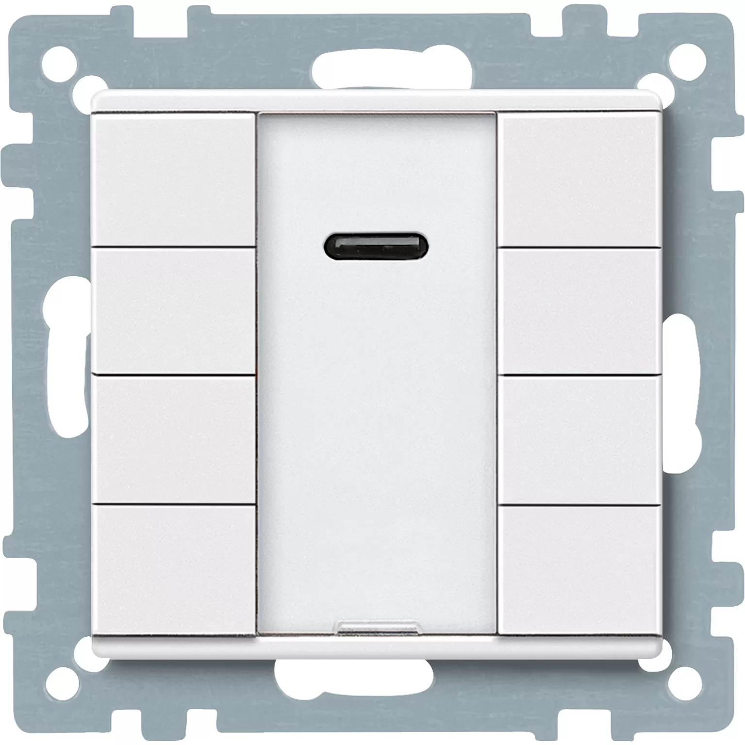 Merten Taster 4fach plus mit IR-Empfänger, polarweiß, System M 627919