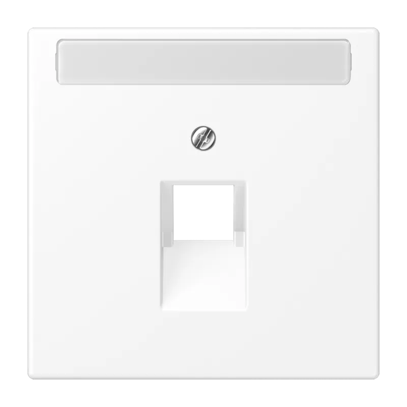 Jung Abdeckung für IAE/UAE-Anschlussdosen 1 x 8-polig, mit Schriftfeld, Thermoplast, Serie LS, schneeweiß matt LS969-1NAUAWWM