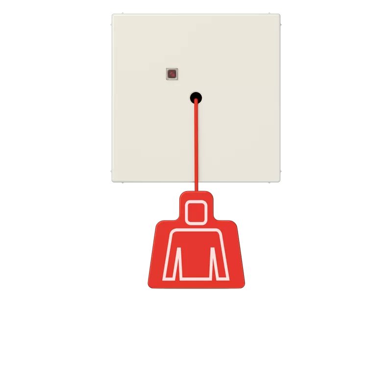 Jung Notrufsystem Zugtaster, Serie LS, weiß NRSLS0834ZT
