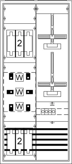 Striebel & John KS405SB Mess- und Wandlerschrank Aufputz, mit Zählerkreuz KS405SB