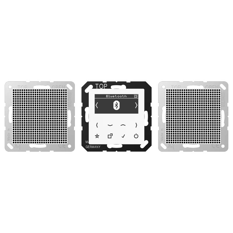 Jung Smart Radio DAB+ Bluetooth, Set Stereo, Serie A, alpinweiß DABA2BTWW