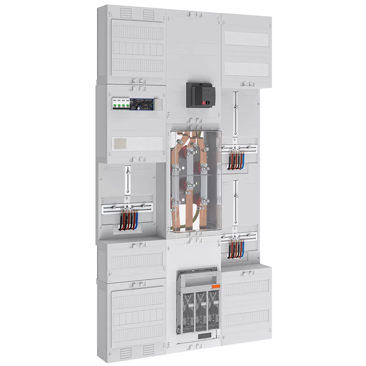 ABN Zähler-Wandlerfeld 200A 5p NAS,APZ, FRE Motor, Leistungstrenner, NA-Schutzsteuerung ZW309X0942