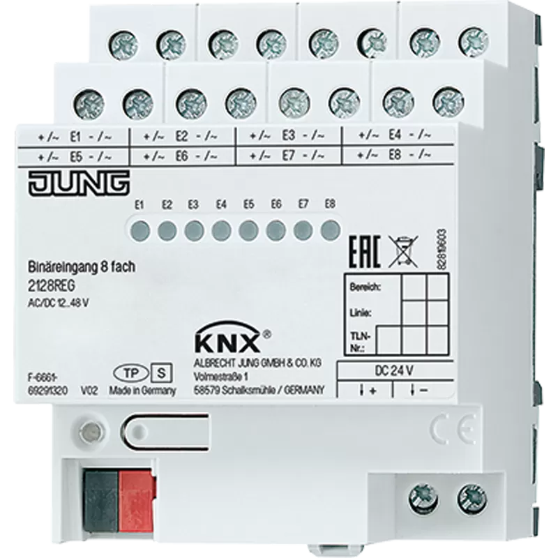 Jung KNX Binäreingang 8fach 2128REG