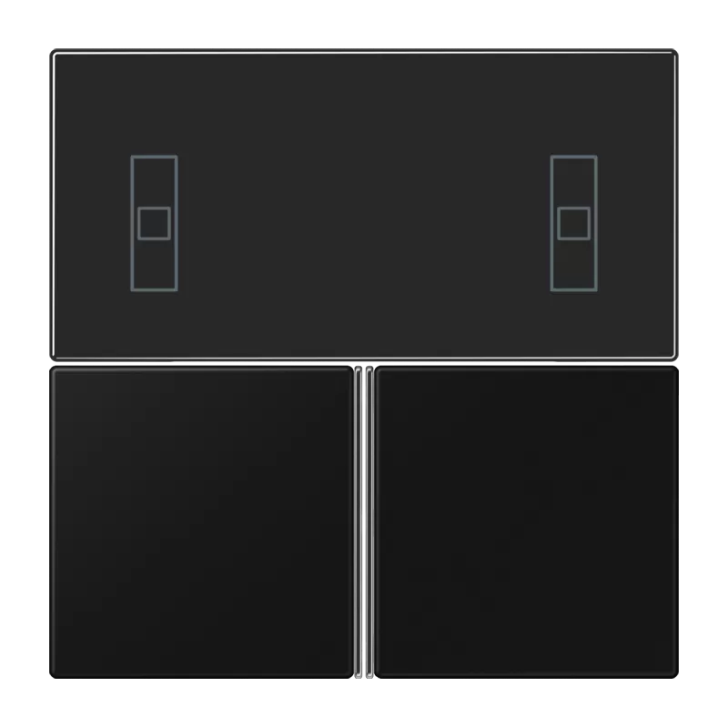 Jung Tastensatz 3fach, F40 Raumcontroller, Serie LS, graphitschwarz matt LS4093TSASWM