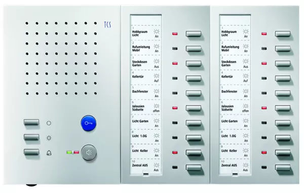 TCS Audio Innenstation zum Freisprechen Serie IMM 5 + 10 + 10 Tasten, Aufputzmontage weiß IMM2110-0140