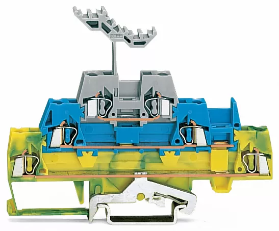 WAGO Dreistockklemme;Schirmleiter-/Durchgangs-/Durchgangsklemme;2,5 mm²;grün-gelb/blau/grau 280-547
