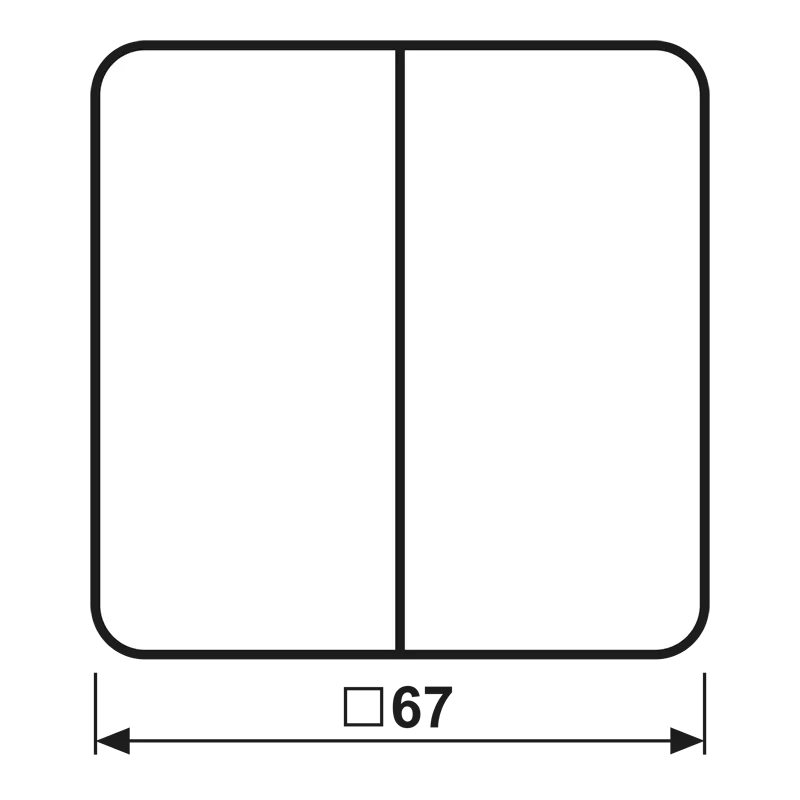 Jung Wippe, mit Pfeilsymbolen für KNX Taster, Duroplast lackiert, Serie CD, platin CD102PPT