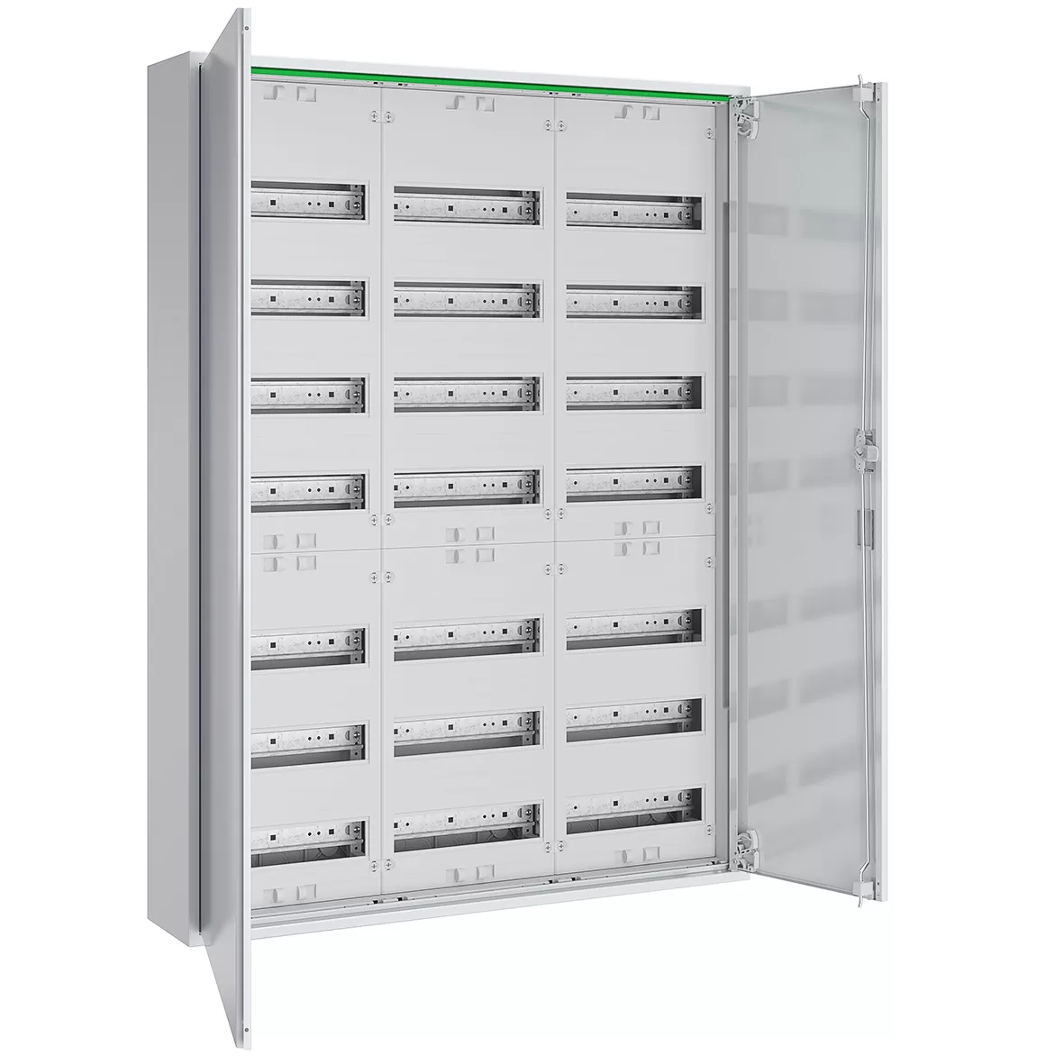 ABN Feldverteiler AP T:160mm mit Volltür 3x7-reihig Komplettschrank REG ABNRM307R01