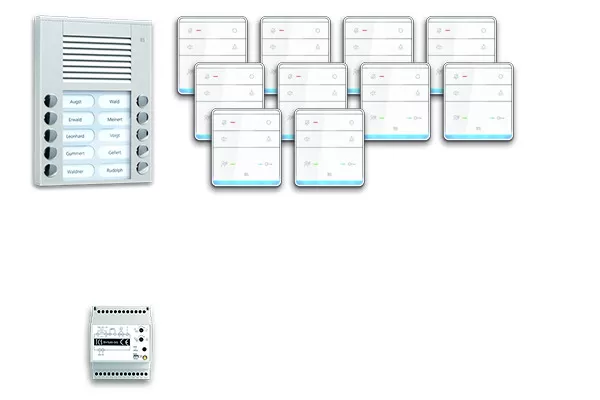 TCS audio:pack AP für 10 Wohneinheiten, mit Außenstation PES 10 Klingeltasten + 10x Freisprecher ISW5010 + Steuergerät BVS20 PPAF10-EN/01