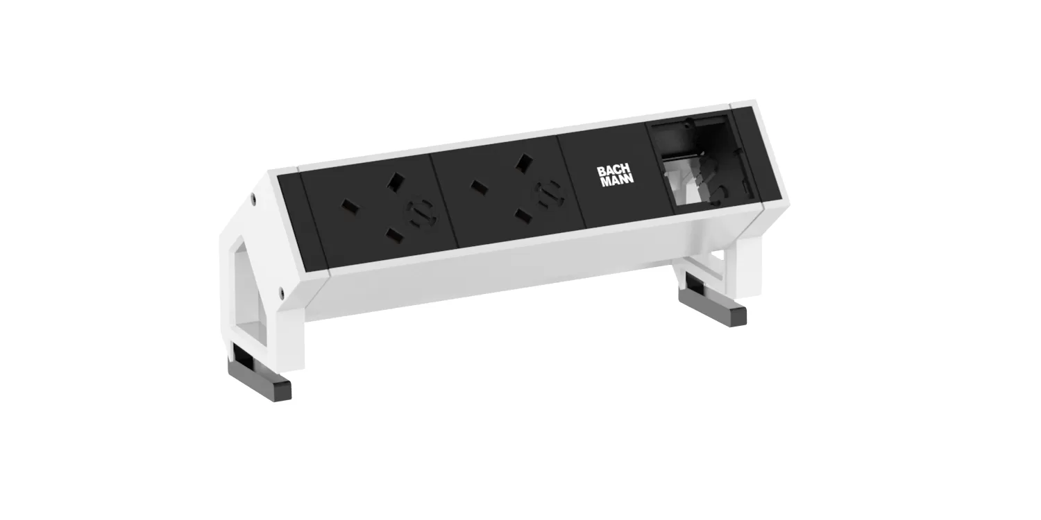 Bachmann DESK2 2xUK 3,15A 45° 1xCM 0,2m GST18 RAL9010 902.206
