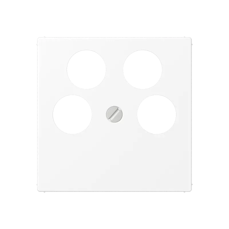 Jung Abdeckung für 4-Loch SAT-TV-Steckdose (Ankaro), Thermoplast lackiert, Serie A, schneeweiß matt A561-4SAT2WWM
