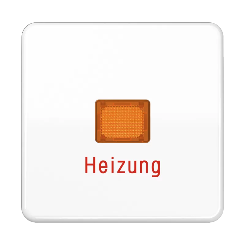 Jung Wippe 1fach mit Kalotte, Heizung, Thermoplast, Serie CD, alpinweiß CD590BFHWW